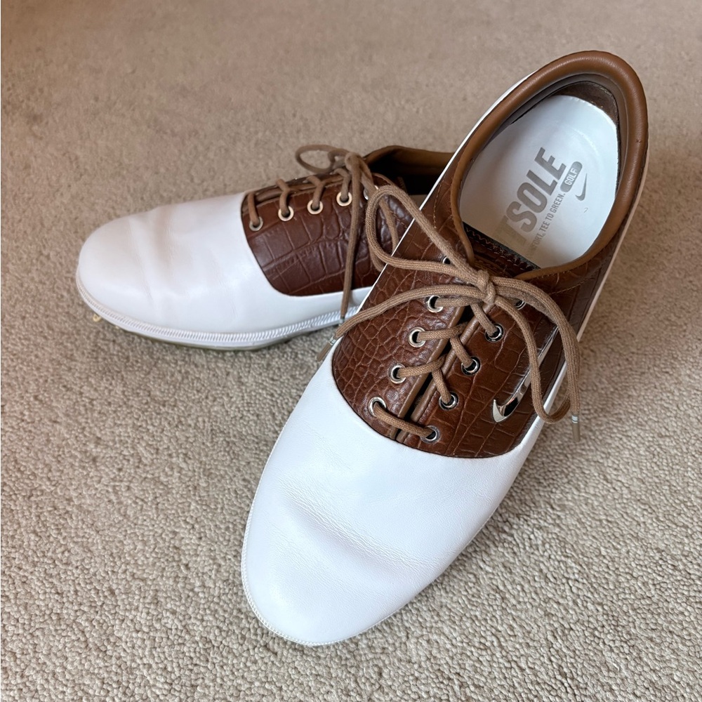 Nike Air Zoom Victory Tour Golf Shoes White/Tan Cleats Men’s Size 8